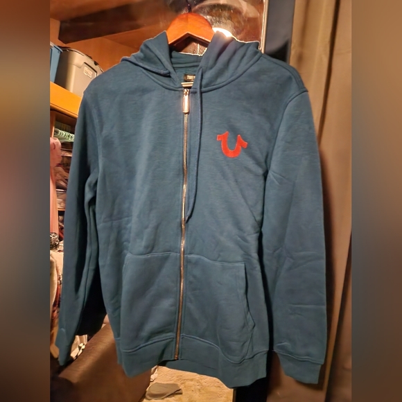 True Religion Men's Zip Up Hoodie szL - Picture 1 of 3